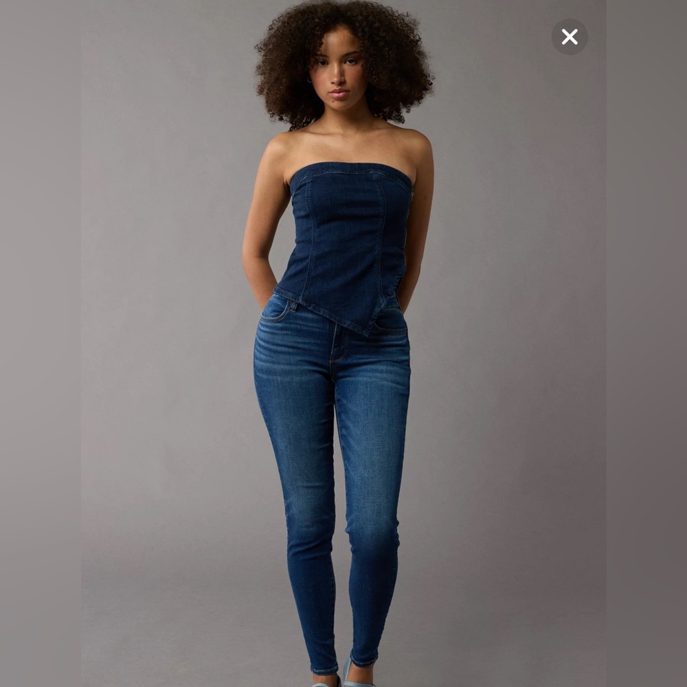 American Eagle Outfitters Women's Skinny Jeans - Dark Blue